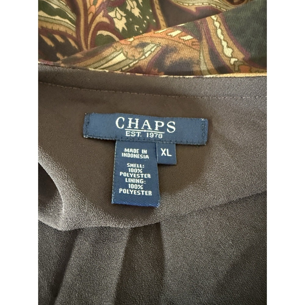 Chaps Paisley Maxi Skirt in Brown and Rust - Picture 2 of 5